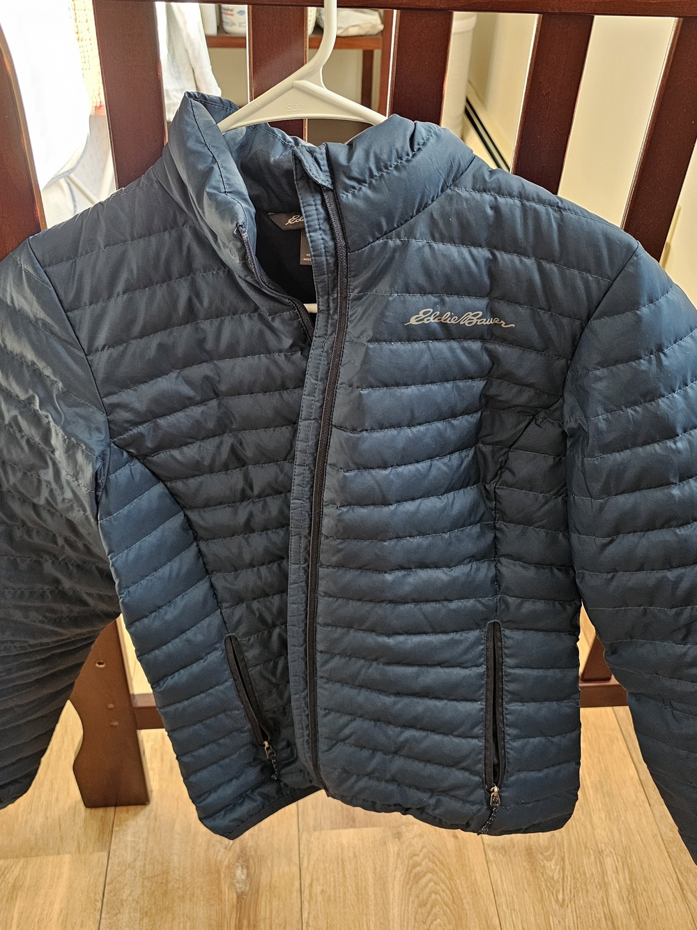 Eddie Bauer Quilted Packable Puffer Jacket - Navy Blue